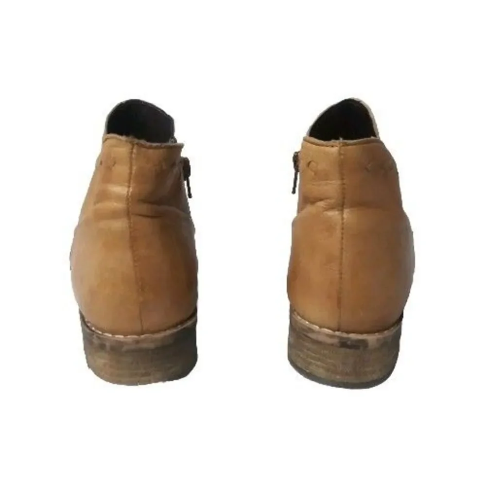 Diba True River Queen Booties Tobacco Brown leather Size 7.5